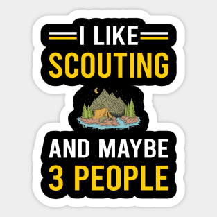 3 People Scouting Scout Scouts Sticker